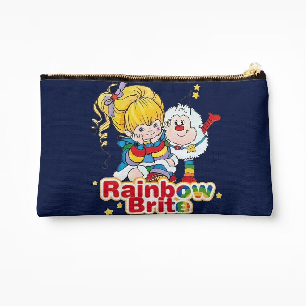 Whibos Makeup Bag Rainbow Brite, For Lover Kids Since 80S Cosmetic Organizer Tyvek Paper Bags Zipper Pouch