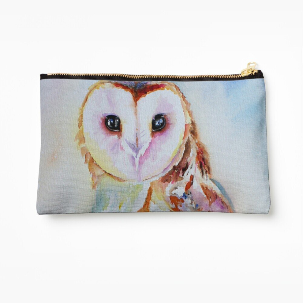 Whibos Makeup Bag Barn Owl Cosmetic Organizer Tyvek Paper Bags Zipper Pouch