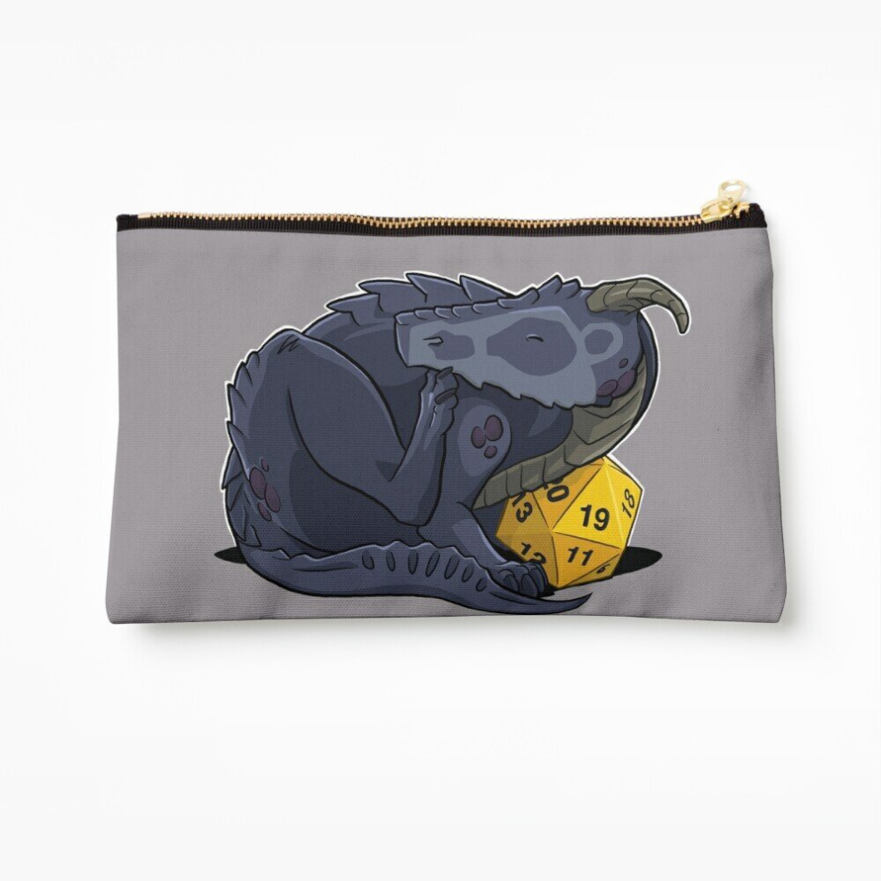 Whibos Black Makeup Bag D20 Dragon Cosmetic Organizer Tyvek Paper Bags Zipper Pouch