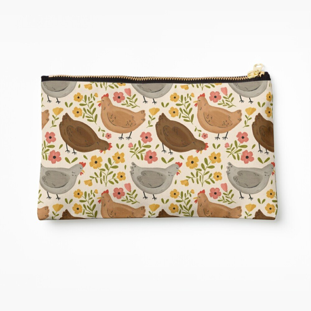 Whibos Makeup Bag Springtime Chickens Cosmetic Organizer Tyvek Paper Bags Zipper Pouch