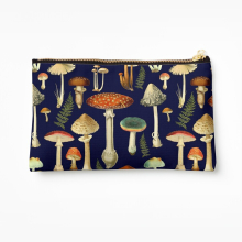 Makeup Bag Toadstools Cosmetic Organizer Tyvek Paper Bags Zipper Pouch
