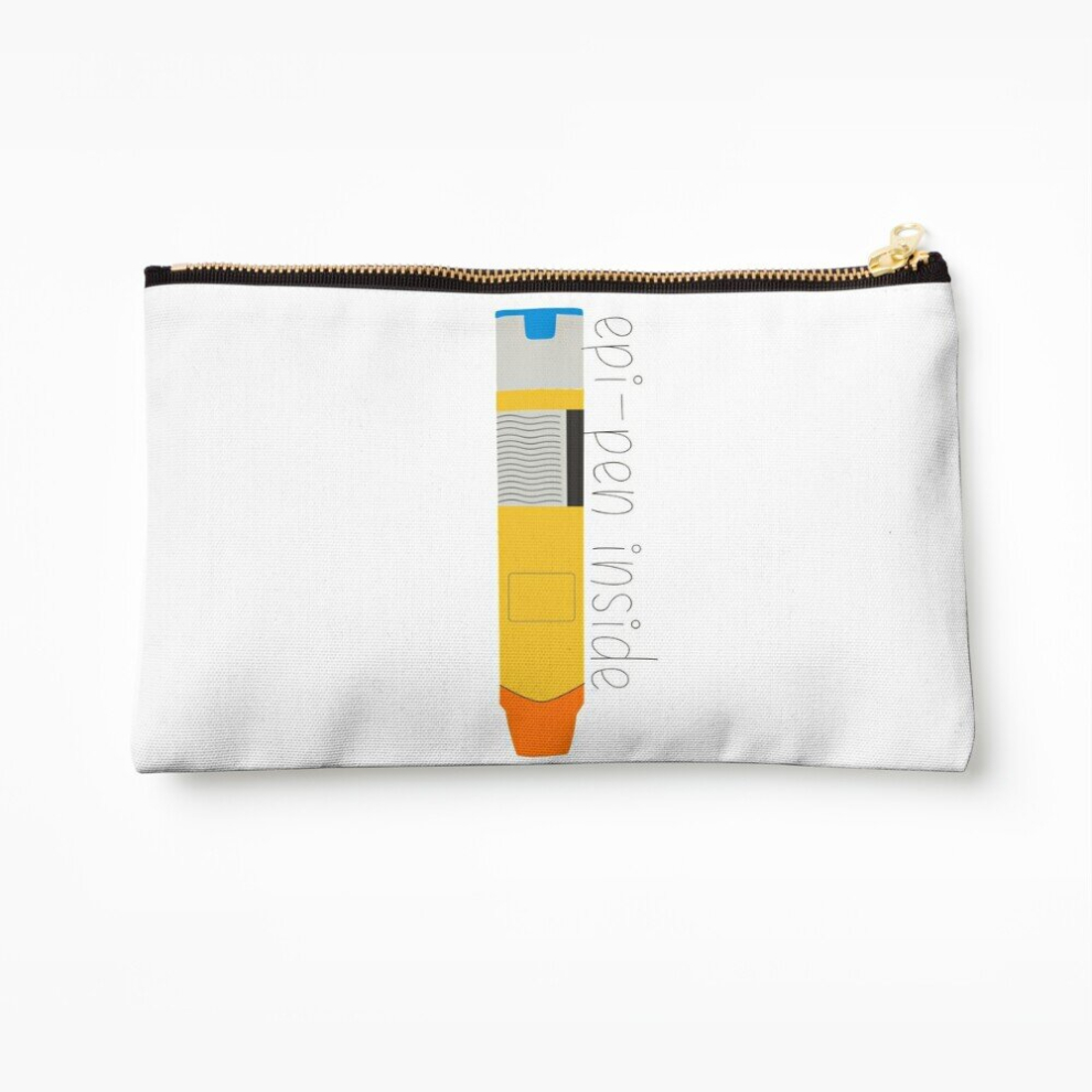 Whibos Makeup Bag Epi-Pen Inside Food Allergy Awareness Graphic Cosmetic Organizer Tyvek Paper Bags Zipper Pouch