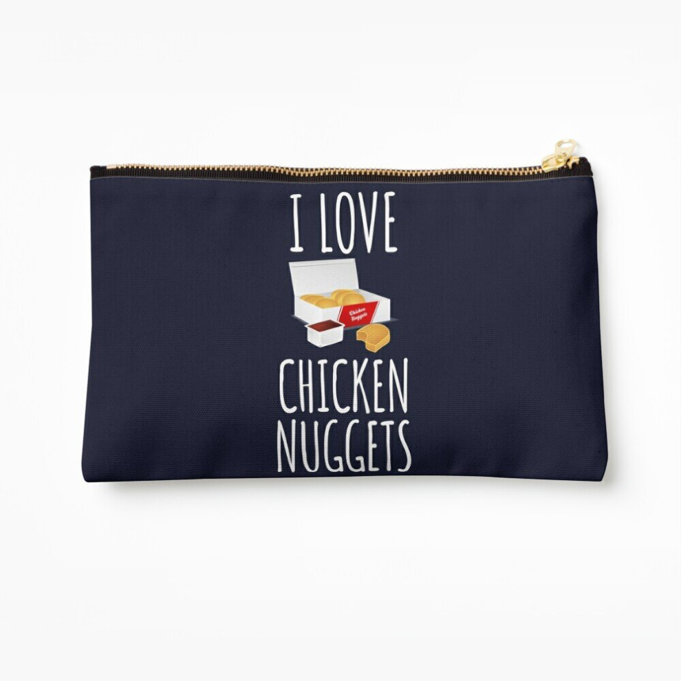 Whibos Makeup Bag I Love Chicken Nuggets Cosmetic Organizer Tyvek Paper Bags Zipper Pouch