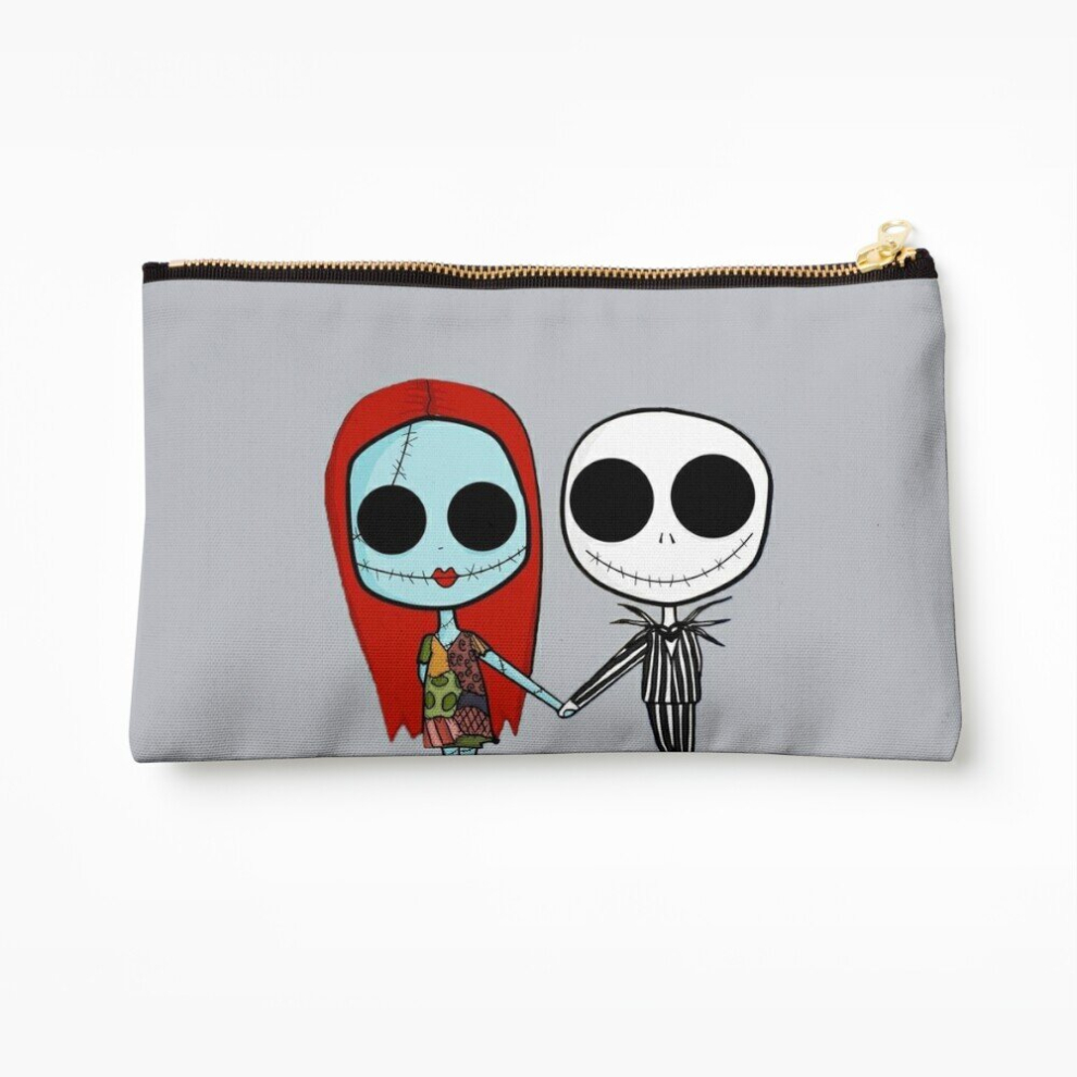 Whibos Makeup Bag Jack And Sandy - The Nightmare Before Christmas Cosmetic Organizer Tyvek Paper Bags Zipper Pouch