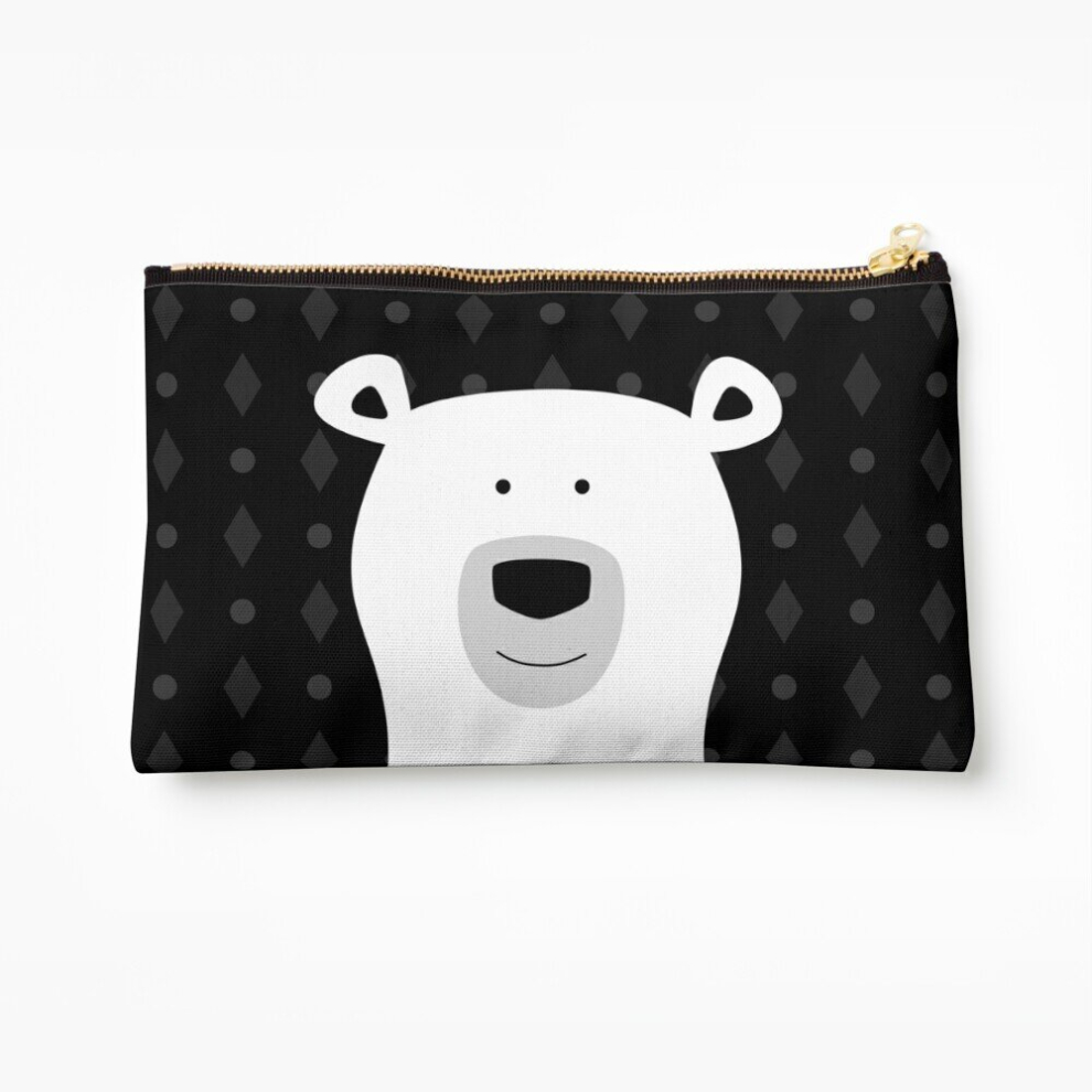 Whibos Makeup Bag Bear Cosmetic Organizer Tyvek Paper Bags Zipper Pouch