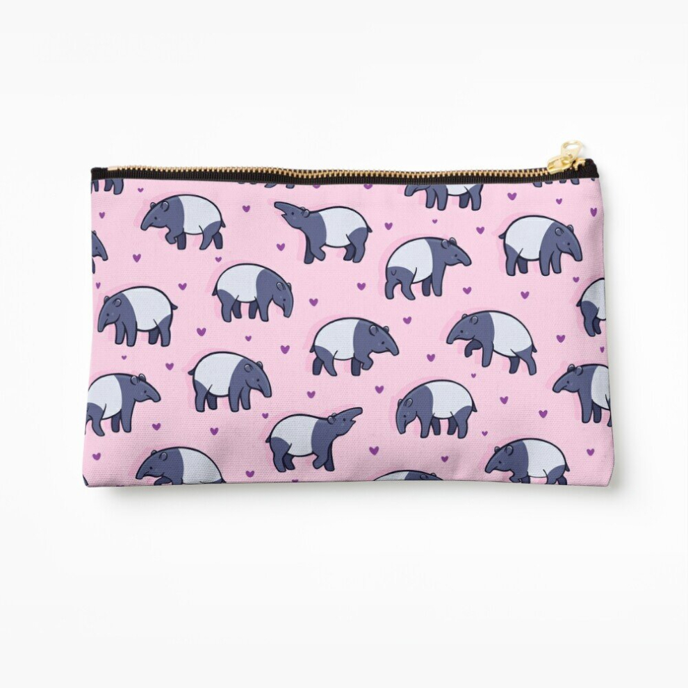 Whibos Makeup Bag Tiny Tapirs Cosmetic Organizer Tyvek Paper Bags Zipper Pouch