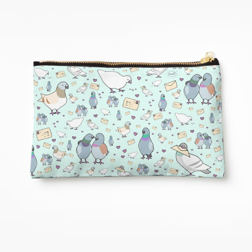Whibos Makeup Bag Pigeons Cosmetic Organizer Tyvek Paper Bags Zipper Pouch