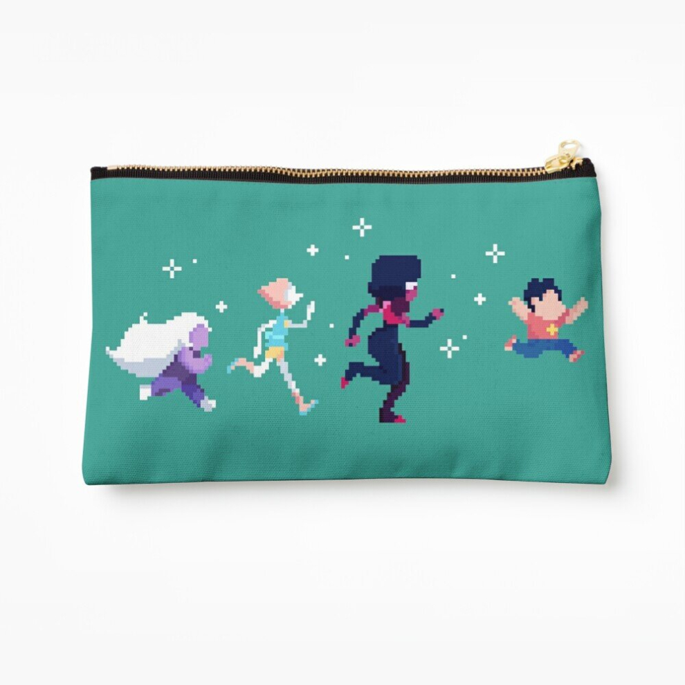 Whibos Makeup Bag Pixel Gems Cosmetic Organizer Tyvek Paper Bags Zipper Pouch