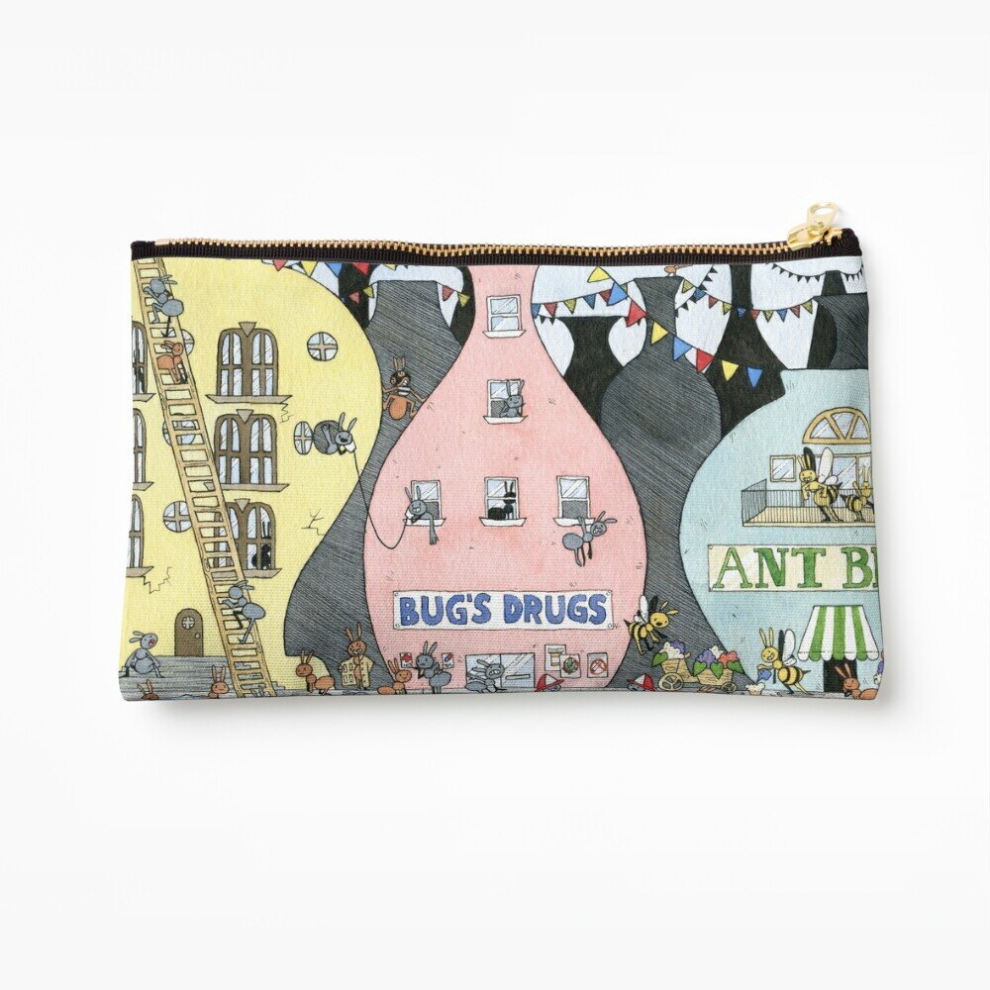 Whibos Makeup Bag Ant City Cosmetic Organizer Tyvek Paper Bags Zipper Pouch