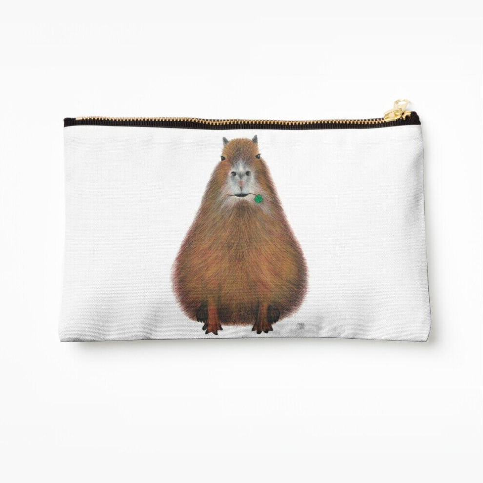 Whibos Makeup Bag Capybara Hand Made Illustration Cosmetic Organizer Tyvek Paper Bags Zipper Pouch