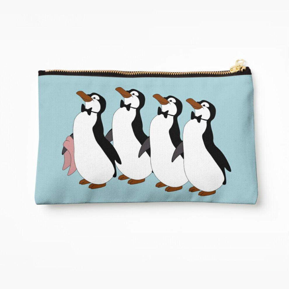 Whibos Makeup Bag Jolly Penguins Cosmetic Organizer Tyvek Paper Bags Zipper Pouch