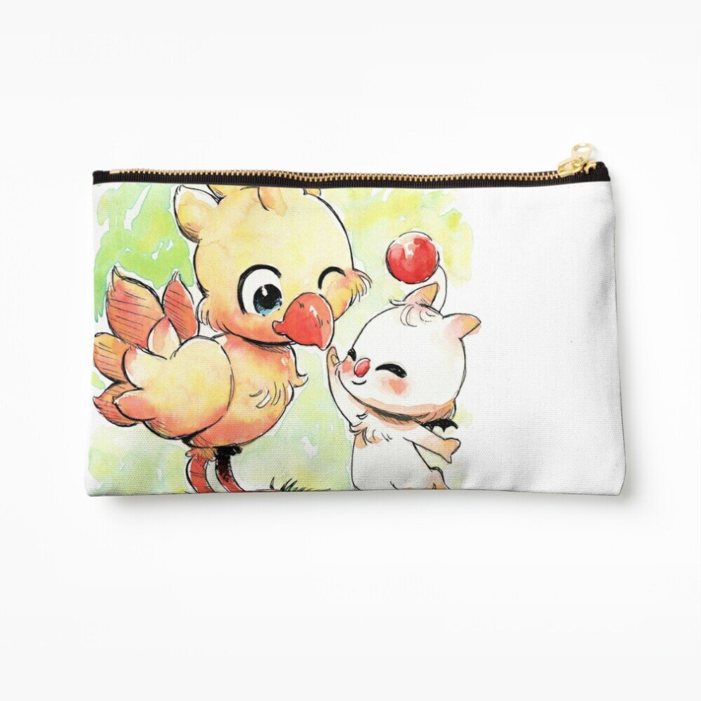 Whibos Makeup Bag Chocobo Mog Final Fantasy Cosmetic Organizer Tyvek Paper Bags Zipper Pouch