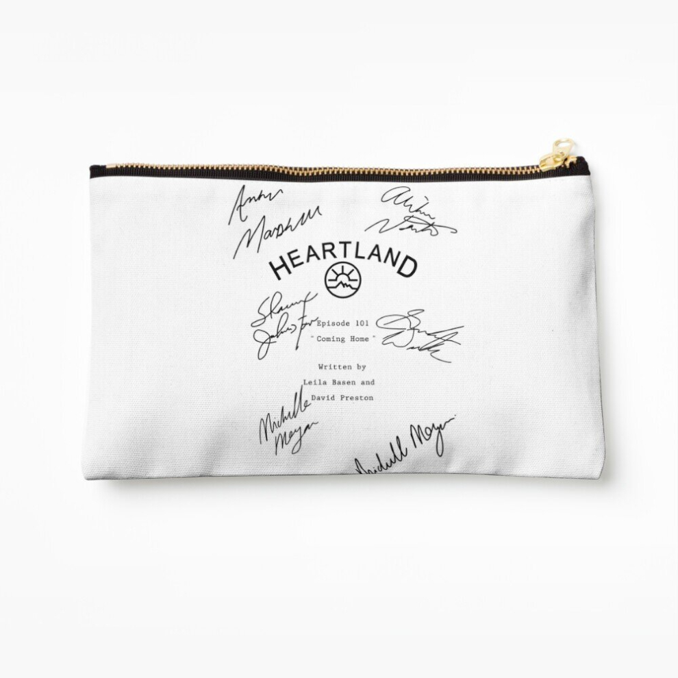 Whibos Makeup Bag Heartland Script Cosmetic Organizer Tyvek Paper Bags Zipper Pouch