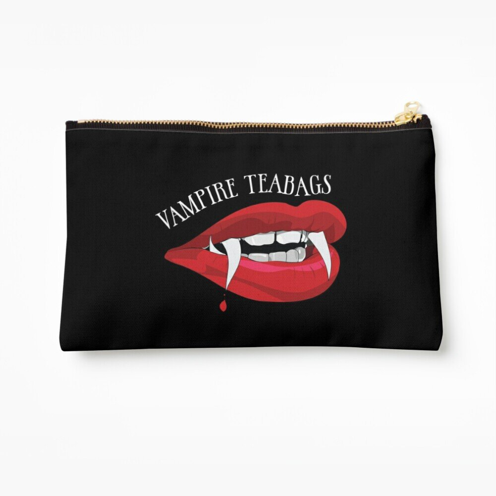 Whibos Makeup Bag Vampire Teabags Cosmetic Organizer Tyvek Paper Bags Zipper Pouch