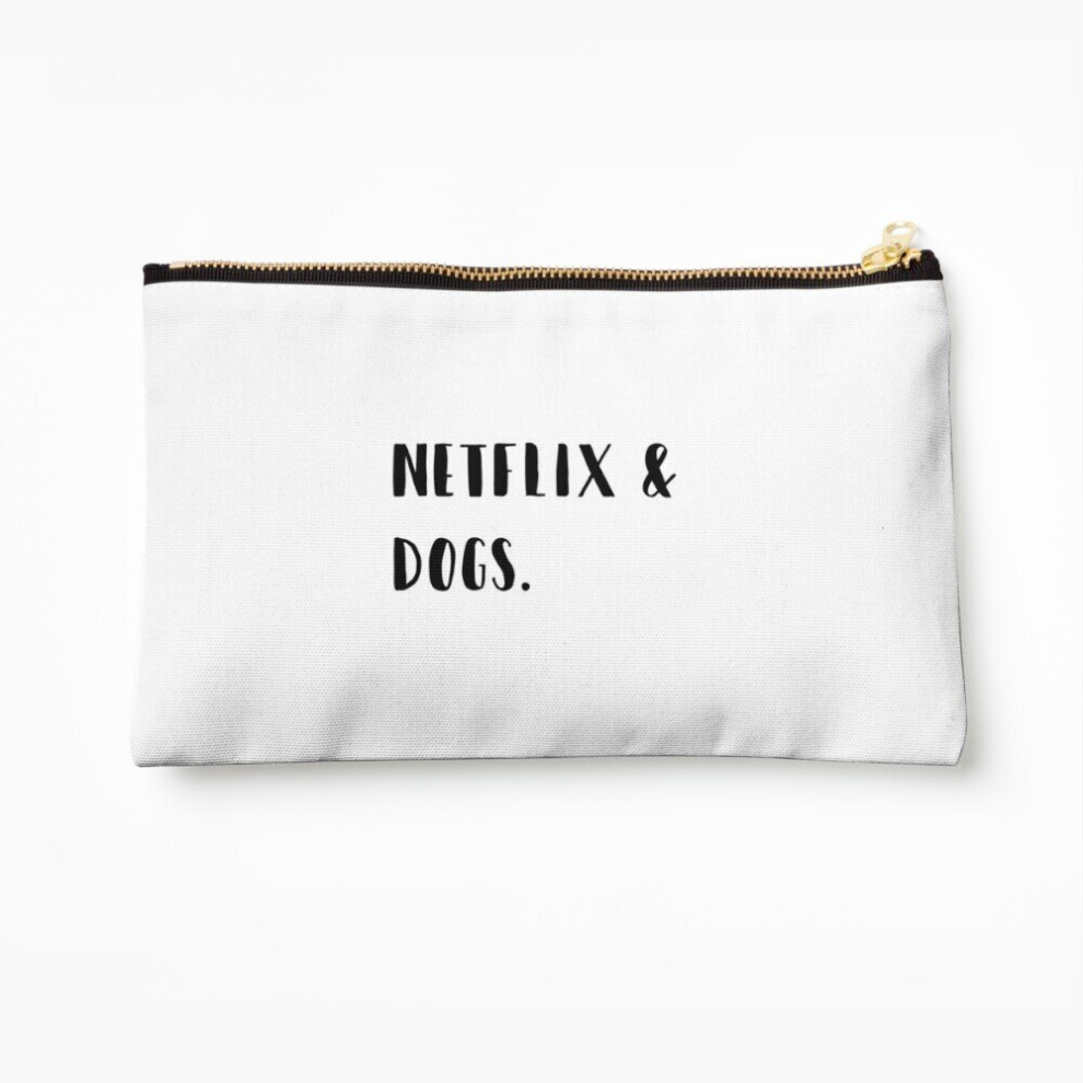 Whibos Makeup Bag Netflix & Dogs Cosmetic Organizer Tyvek Paper Bags Zipper Pouch