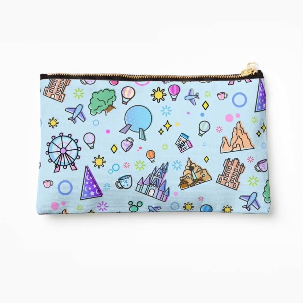 Whibos Makeup Bag Meet Me At My Happy Place Pattern Cosmetic Organizer Tyvek Paper Bags Zipper Pouch