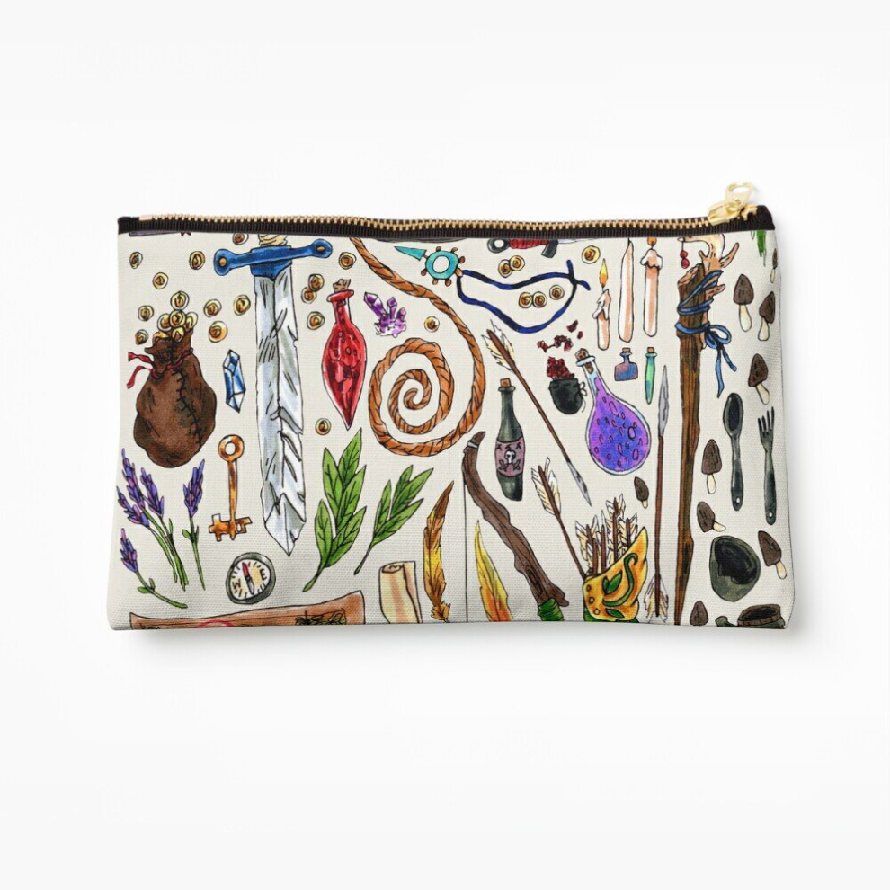 Whibos Makeup Bag Fantasy Supplies Marker Illustration Cosmetic Organizer Tyvek Paper Bags Zipper Pouch