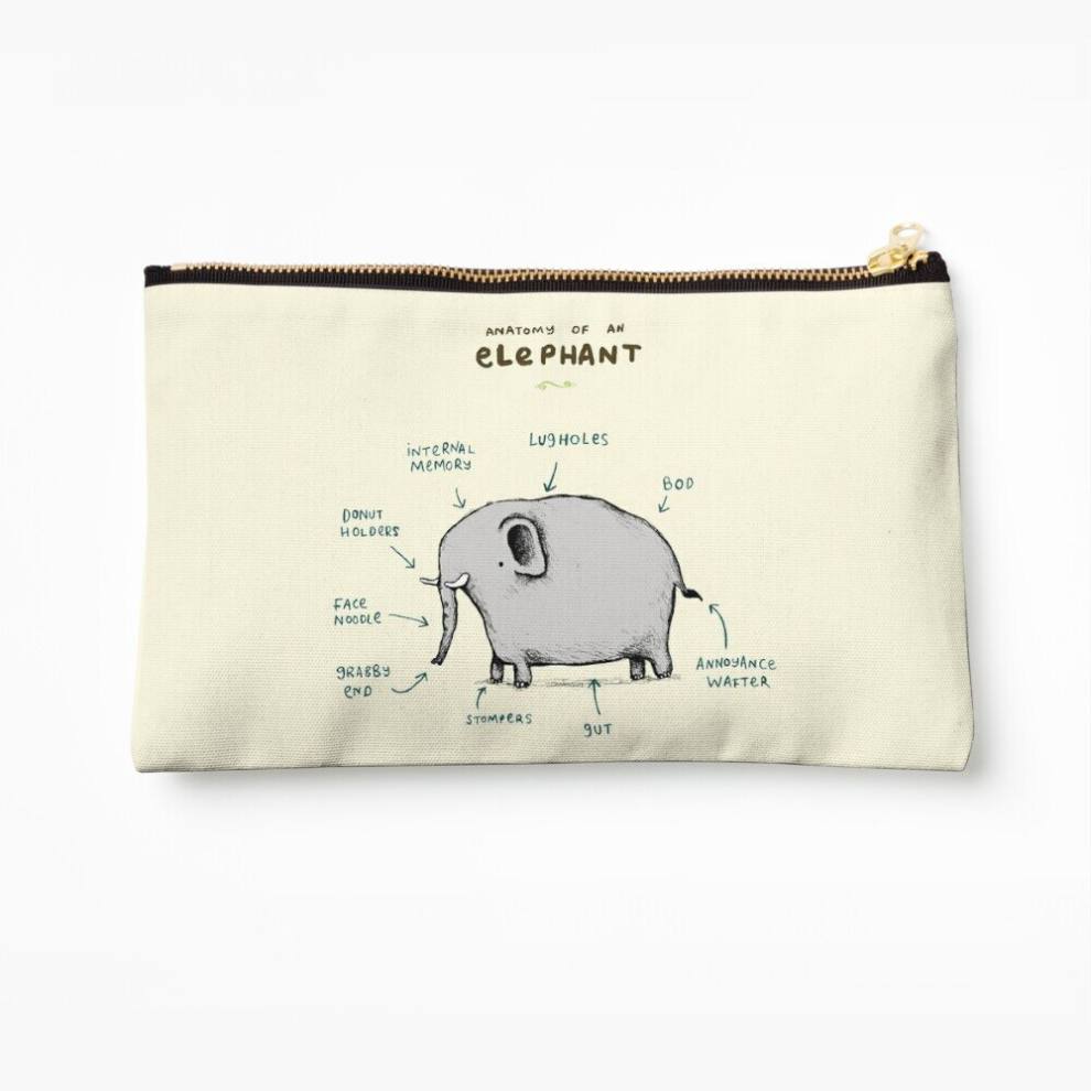 Whibos Makeup Bag Anatomy Of An Elephant Cosmetic Organizer Tyvek Paper Bags Zipper Pouch