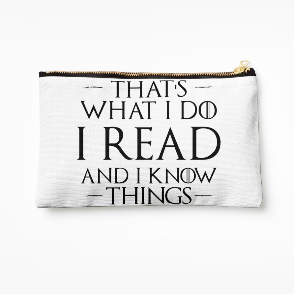 Whibos Makeup Bag That's What I Do, I Read And I Know Things Cosmetic Organizer Tyvek Paper Bags Zipper Pouch