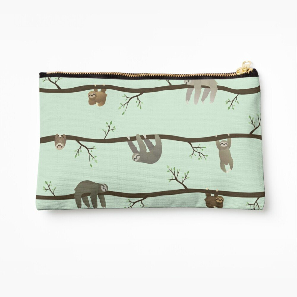 Whibos Makeup Bag Sloths Cosmetic Organizer Tyvek Paper Bags Zipper Pouch