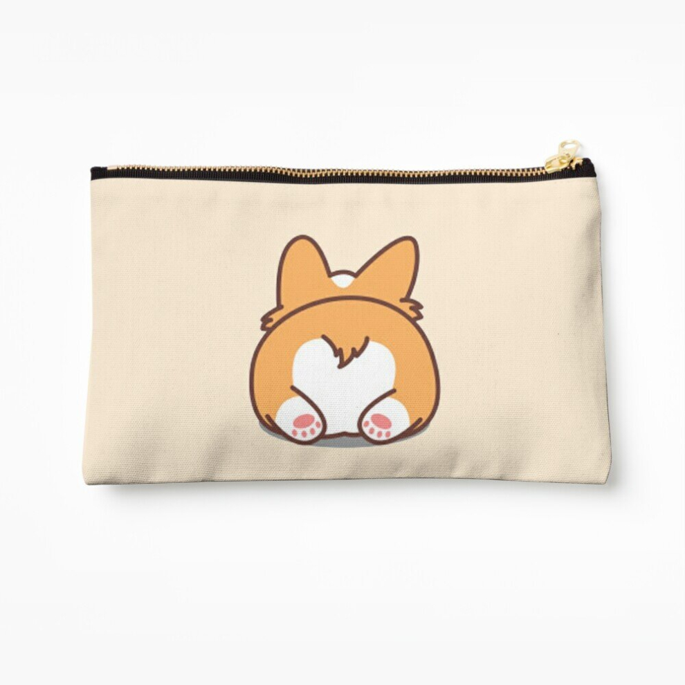 Whibos Makeup Bag Cute Corgi Butt Cosmetic Organizer Tyvek Paper Bags Zipper Pouch