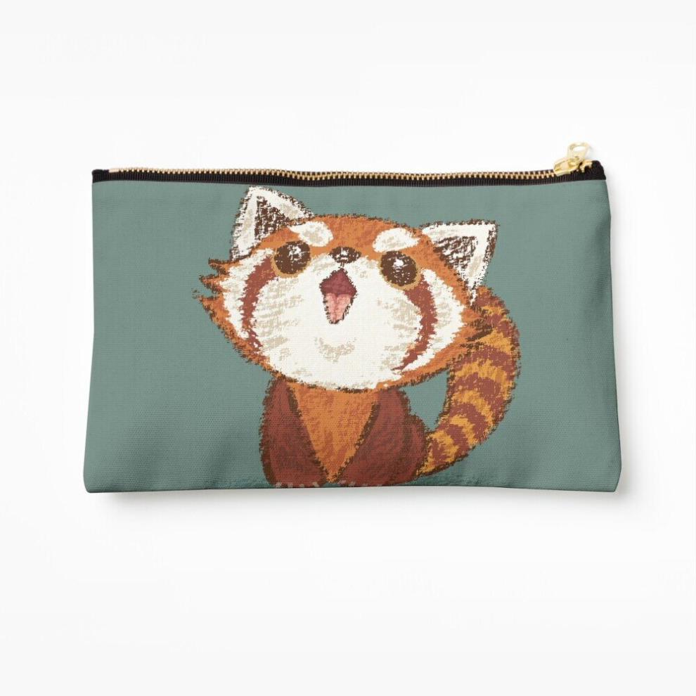 Whibos Red Makeup Bag Panda Happy Cosmetic Organizer Tyvek Paper Bags Zipper Pouch