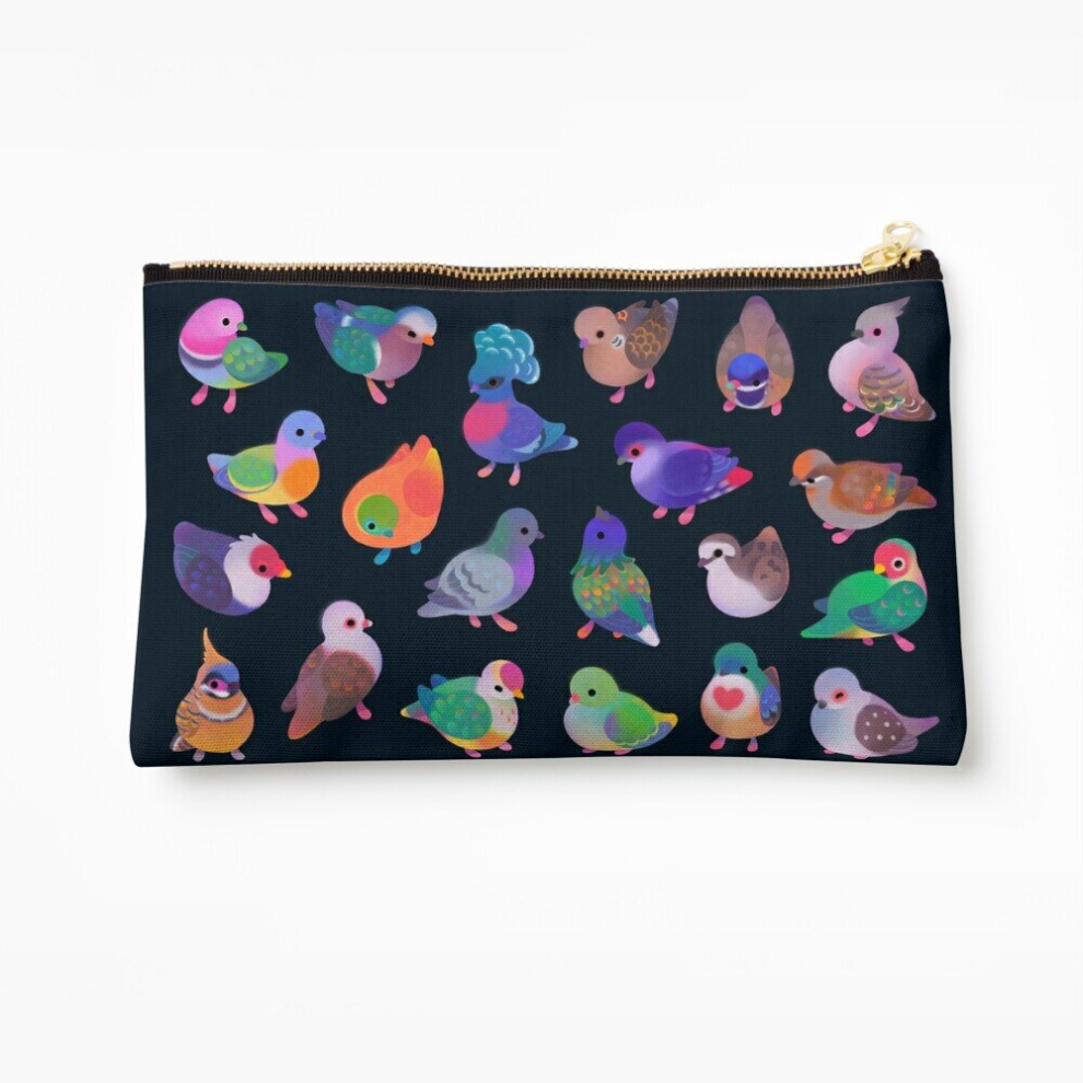 Whibos Makeup Bag Wild Pigeon Cosmetic Organizer Tyvek Paper Bags Zipper Pouch