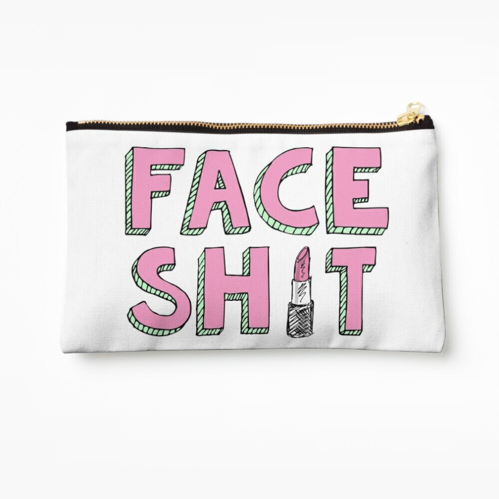 Whibos Makeup Bag Face Sh*T Cosmetic Organizer Tyvek Paper Bags Zipper Pouch