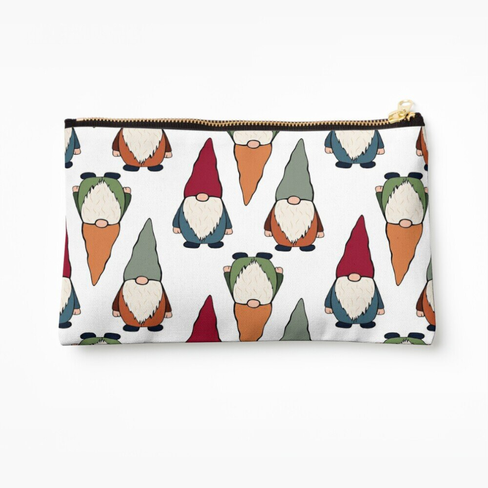 Whibos Makeup Bag Gnome Sticker Pack And Pattern 2 Cosmetic Organizer Tyvek Paper Bags Zipper Pouch