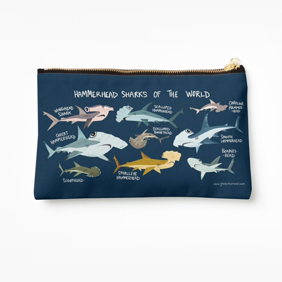 Whibos Makeup Bag Hammerhead Sharks Of The World Cosmetic Organizer Tyvek Paper Bags Zipper Pouch