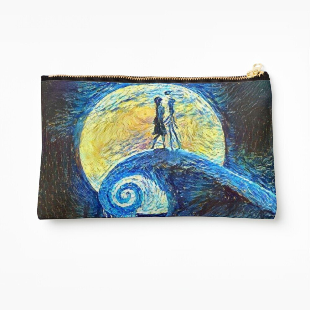Whibos Makeup Bag Jack And Sally's Starry Night Cosmetic Organizer Tyvek Paper Bags Zipper Pouch