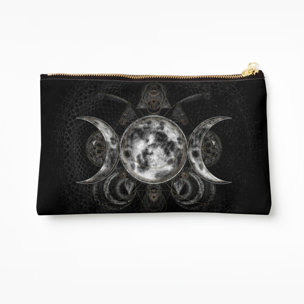Whibos Makeup Bag Triple Moon - Triple Goddess Cosmetic Organizer Tyvek Paper Bags Zipper Pouch