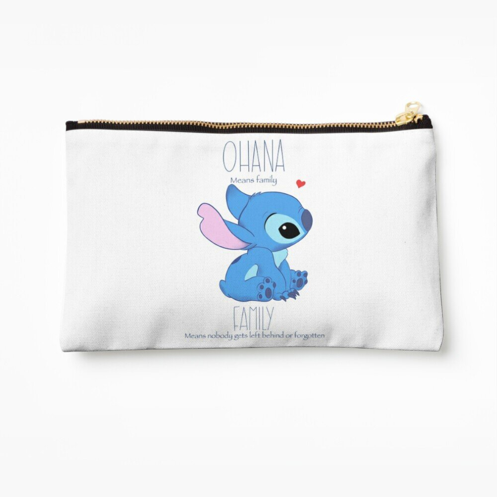 Whibos Makeup Bag Ohana Means Family Stitch Cosmetic Organizer Tyvek Paper Bags Zipper Pouch