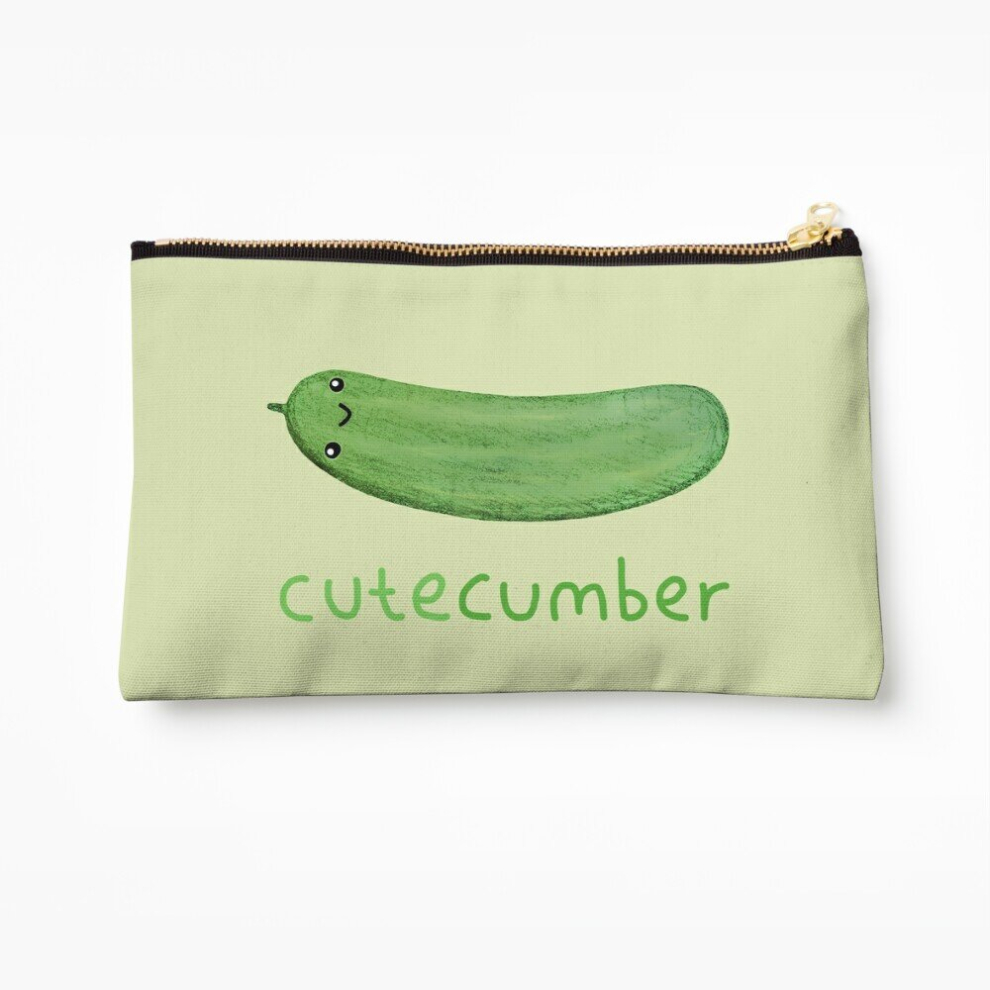 Whibos Makeup Bag Cutecumber Cosmetic Organizer Tyvek Paper Bags Zipper Pouch