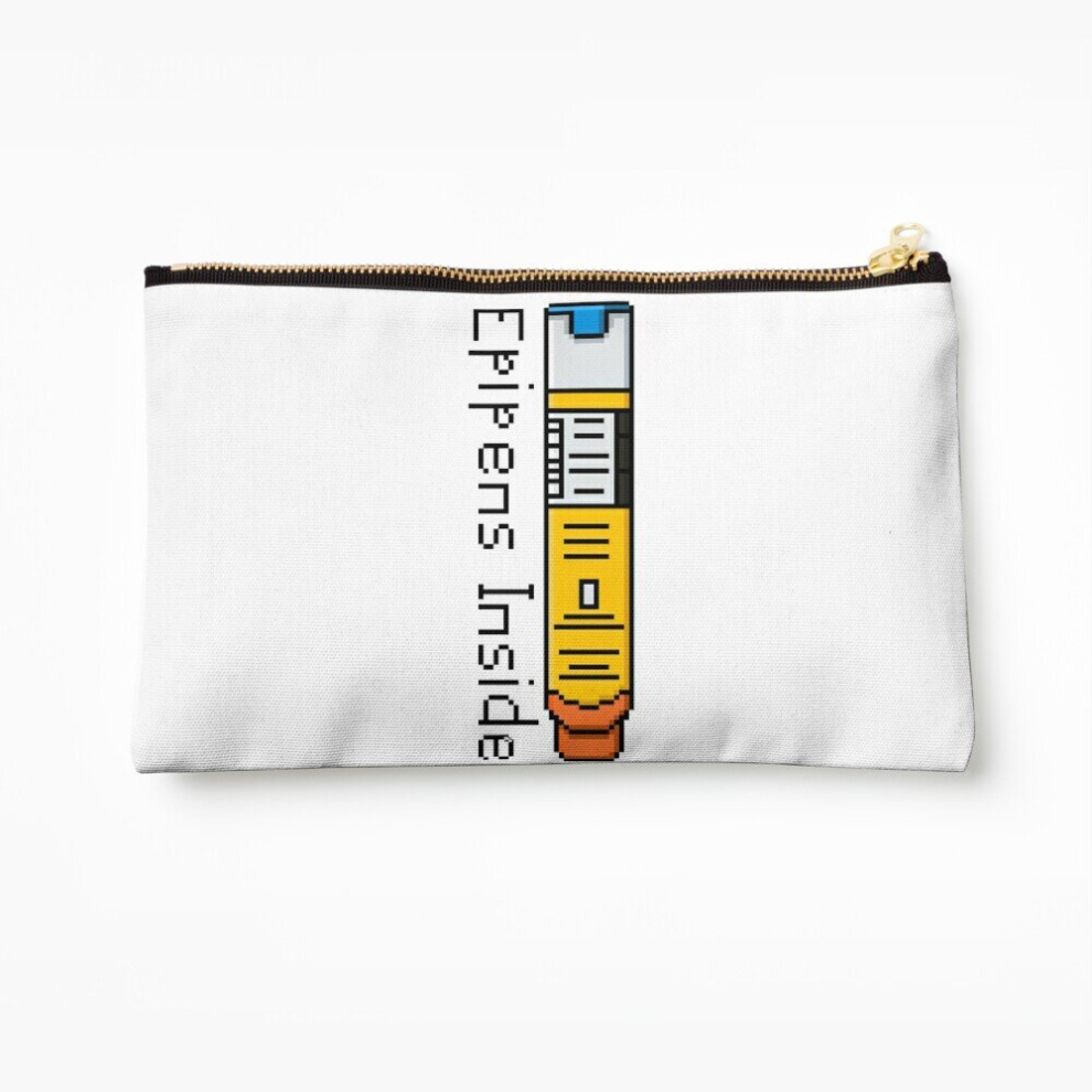Whibos Makeup Bag Epipens Inside Food Allergy Awareness Cosmetic Organizer Tyvek Paper Bags Zipper Pouch