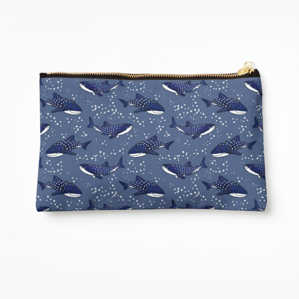 Whibos Dark Makeup Bag Starry Whale Sharks ( Version) Cosmetic Organizer Tyvek Paper Bags Zipper Pouch