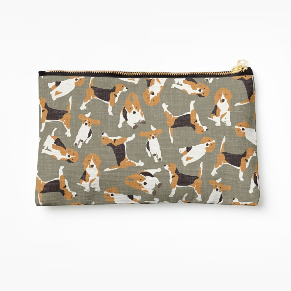 Whibos Makeup Bag Beagle Scatter Stone Cosmetic Organizer Tyvek Paper Bags Zipper Pouch