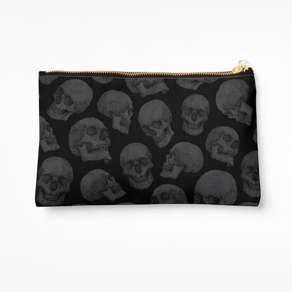 Whibos Makeup Bag Skulls Cosmetic Organizer Tyvek Paper Bags Zipper Pouch