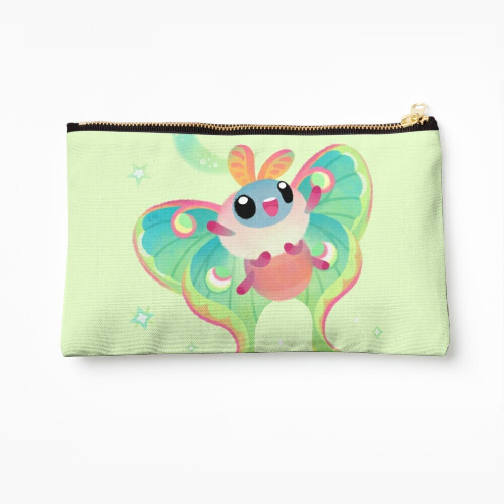 Whibos Makeup Bag Luna Moth Cosmetic Organizer Tyvek Paper Bags Zipper Pouch