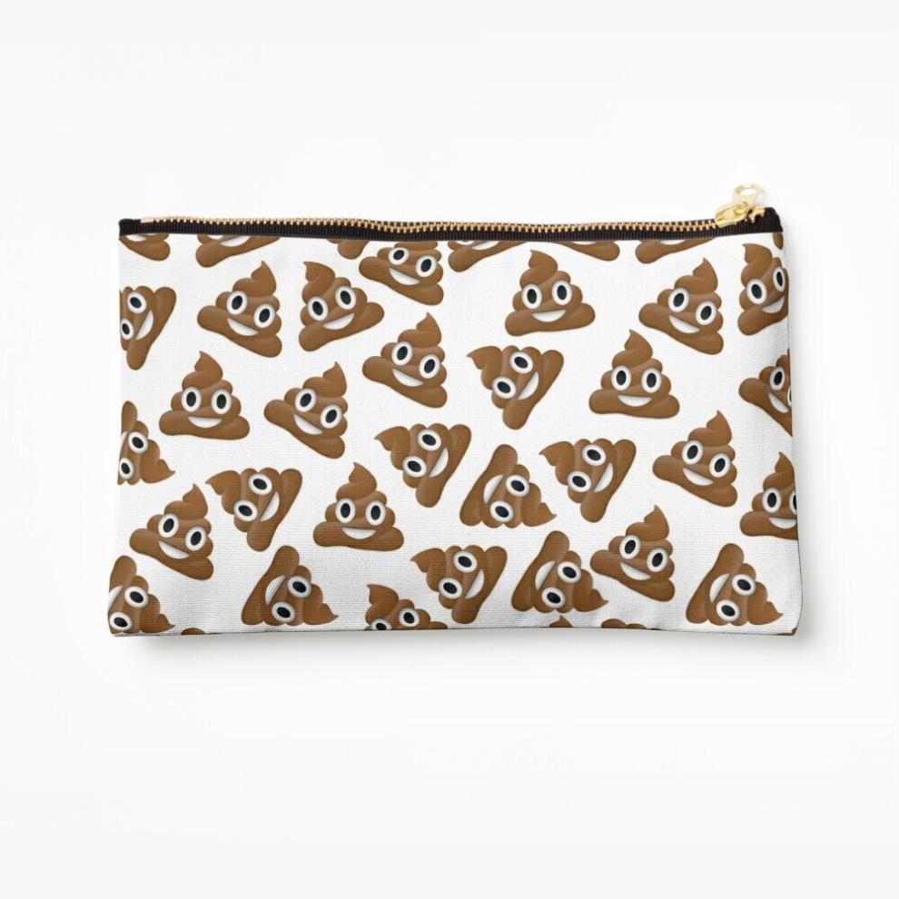 Whibos Makeup Bag Pile Of Poo Poop Emoji Pattern Cosmetic Organizer Tyvek Paper Bags Zipper Pouch