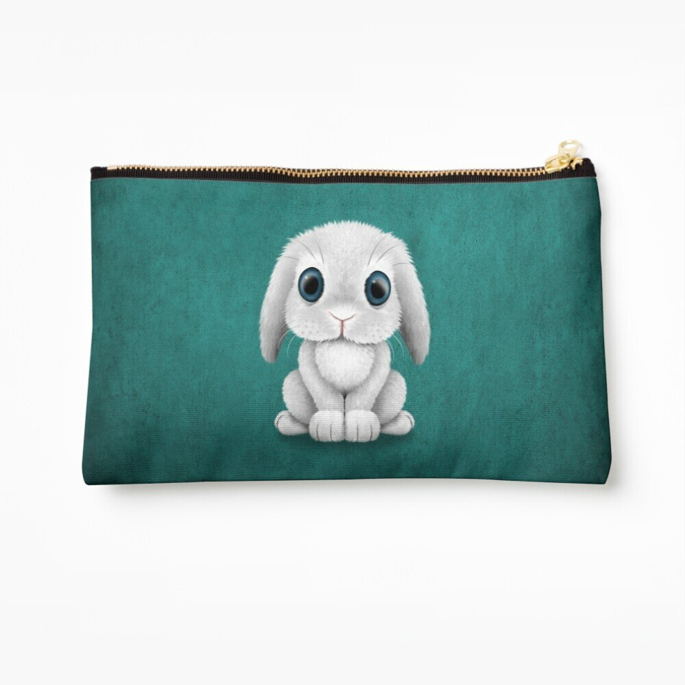 Whibos White Makeup Bag Cute Baby Bunny Rabbit Cosmetic Organizer Tyvek Paper Bags Zipper Pouch