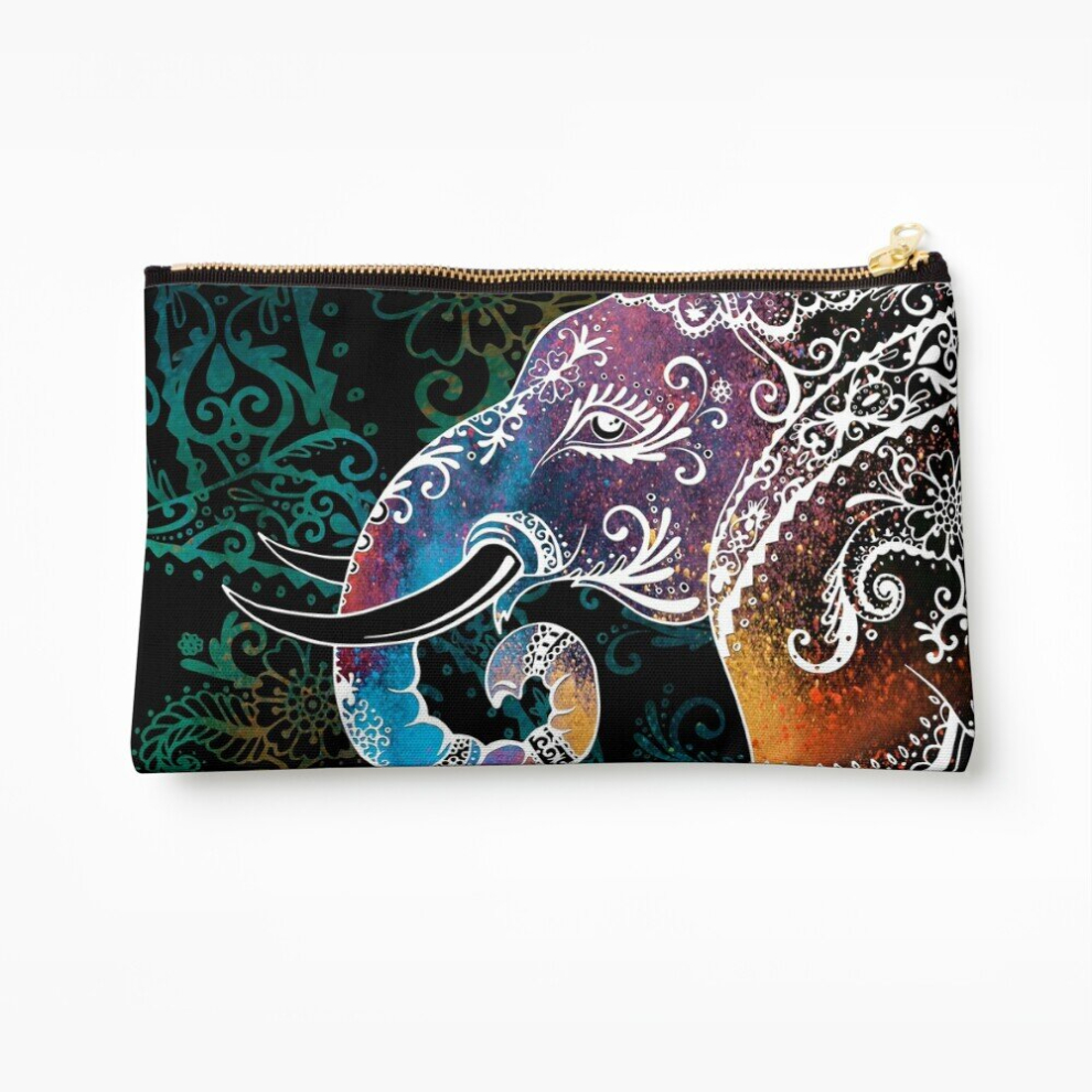 Whibos Makeup Bag Elephant Cosmetic Organizer Tyvek Paper Bags Zipper Pouch