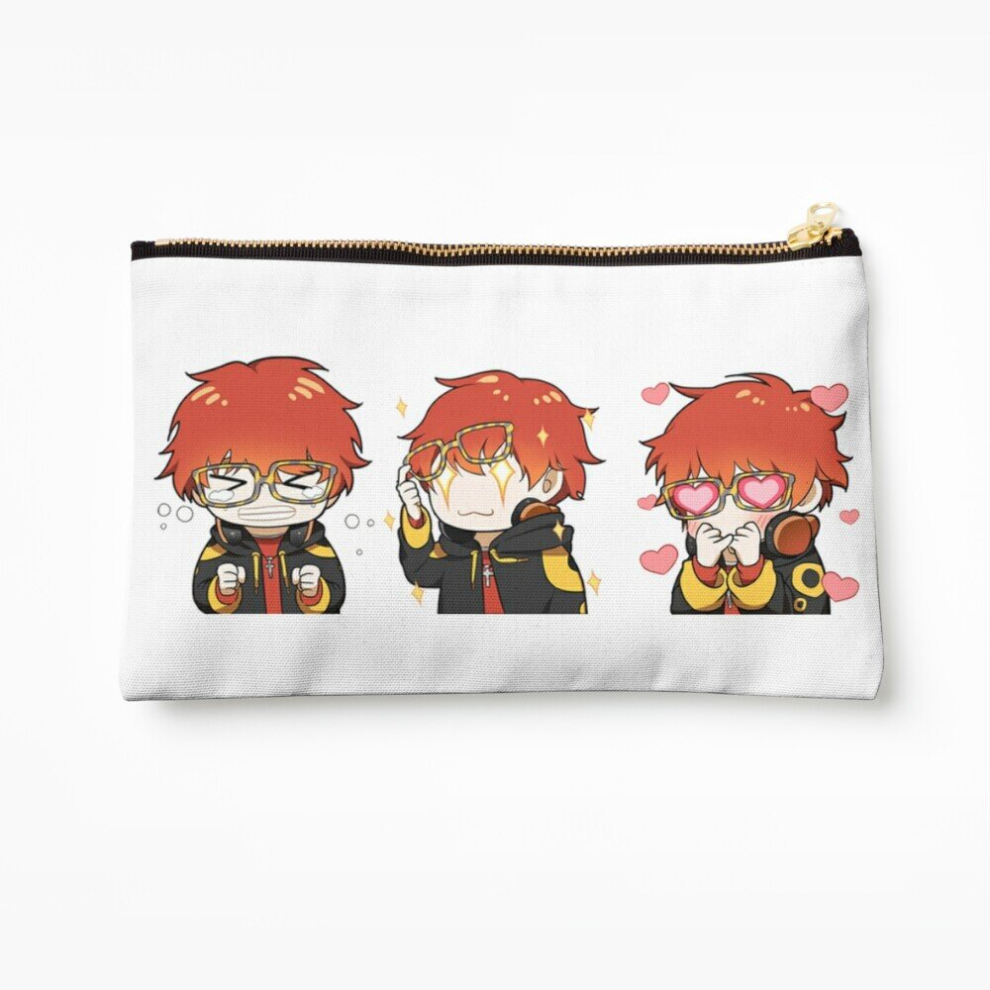 Whibos Makeup Bag Mystic Messenger "707" Emojis Cosmetic Organizer Tyvek Paper Bags Zipper Pouch