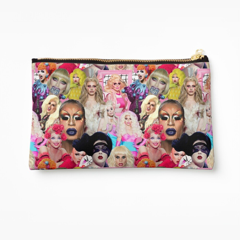Whibos Makeup Bag Rupaul Drag Race Collage Cosmetic Organizer Tyvek Paper Bags Zipper Pouch