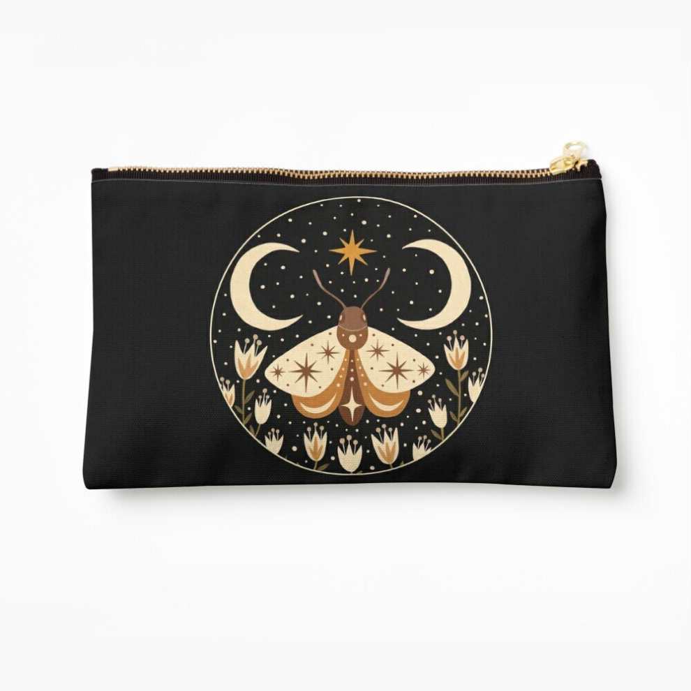 Whibos Makeup Bag Between Two Moons Cosmetic Organizer Tyvek Paper Bags Zipper Pouch