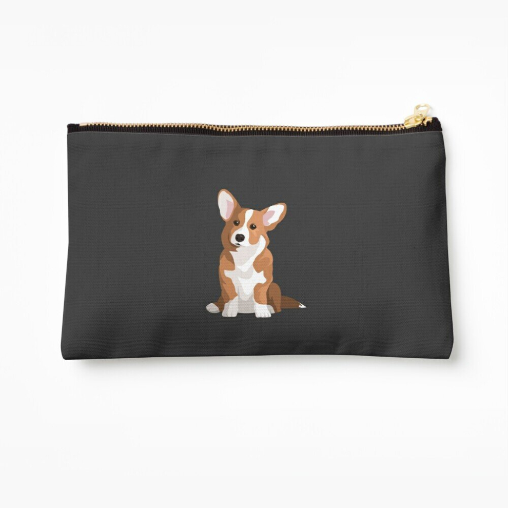 Whibos Makeup Bag Lone Corgi Cosmetic Organizer Tyvek Paper Bags Zipper Pouch