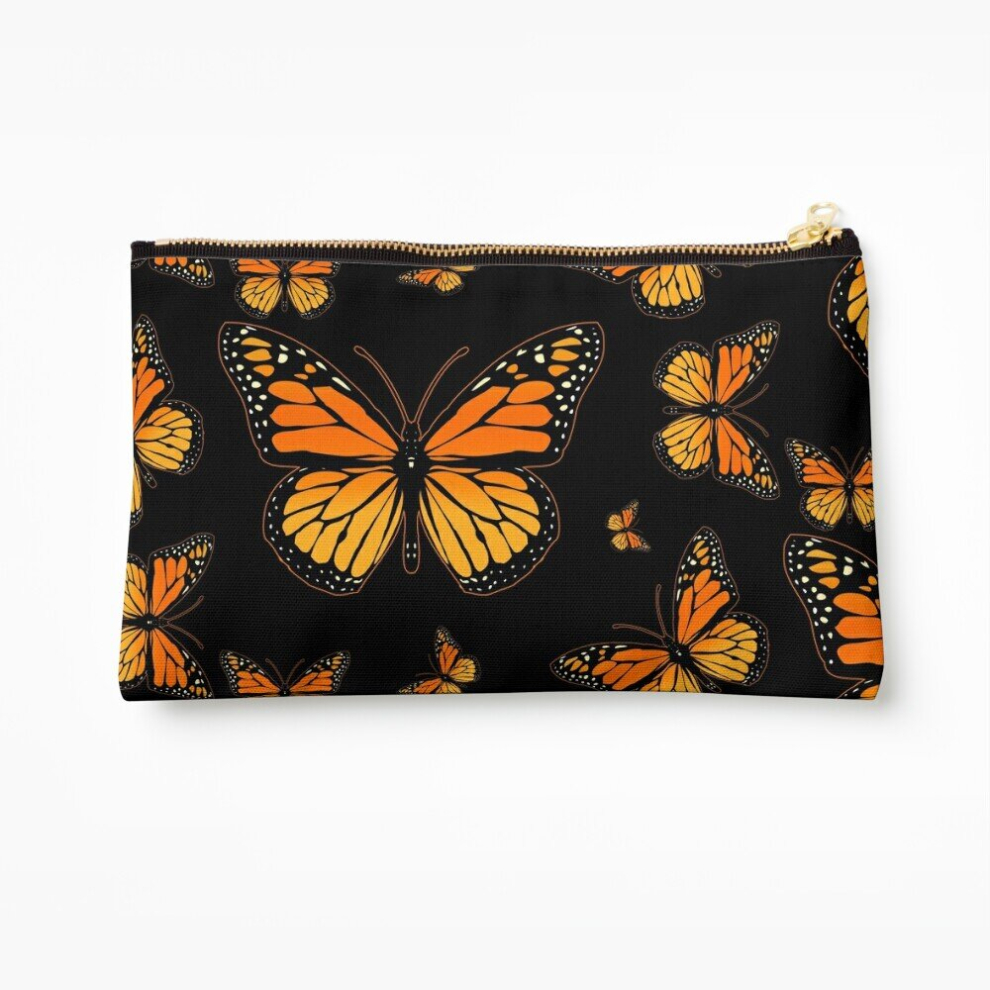 Whibos Makeup Bag Monarch Butterfly Rapsody Cosmetic Organizer Tyvek Paper Bags Zipper Pouch