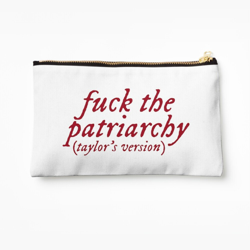 Whibos Makeup Bag Fuck The Patriarchy (Taylor's Version) Cosmetic Organizer Tyvek Paper Bags Zipper Pouch