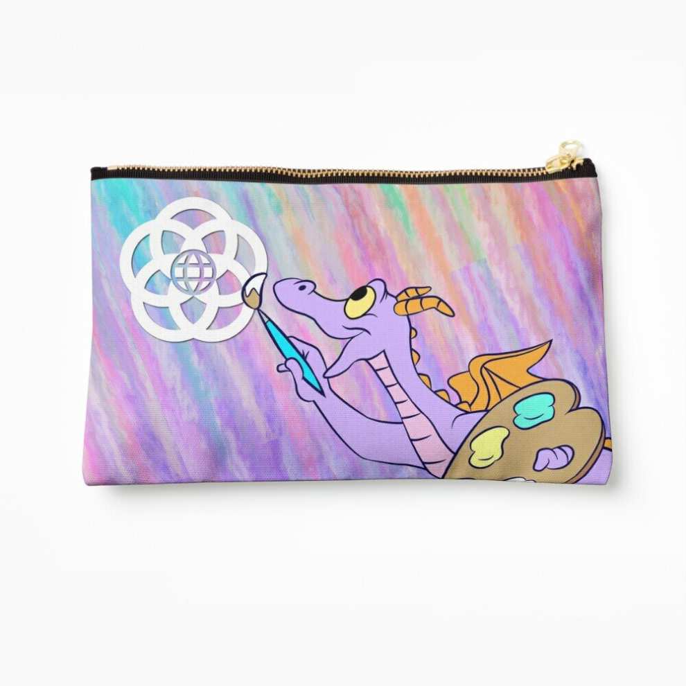 Whibos Makeup Bag Watercolor Figment Cosmetic Organizer Tyvek Paper Bags Zipper Pouch