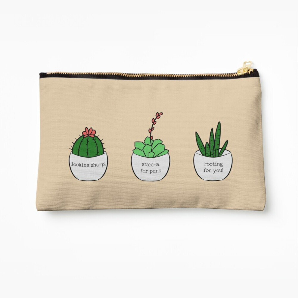 Whibos Makeup Bag Succ-A For Puns Cosmetic Organizer Tyvek Paper Bags Zipper Pouch